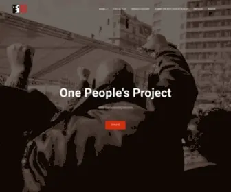Onepeoplesproject.com(One People's Project) Screenshot