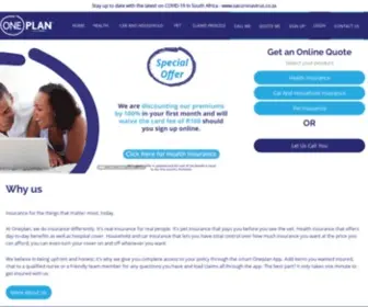 Oneplan.co.za(Oneplan Insurance) Screenshot