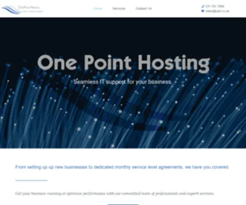 Onepointhosting.co.za(IT Support for Business) Screenshot