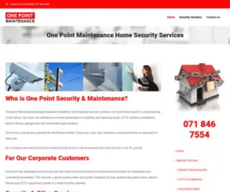 Onepointmaintenance.co.za(Home Security Services & Installers of CCTV) Screenshot