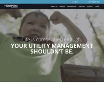 Onepointtech.com(Largest Utility Management Company) Screenshot