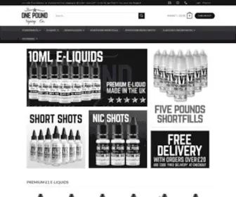 Onepoundvaping.com(One Pound E Liquid) Screenshot