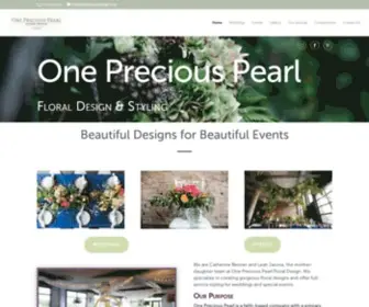 Onepreciouspearl.com(One Precious Pearl Floral Design and Styling for Weddings and Events) Screenshot