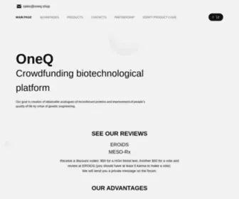 Oneq.shop(OneQ is a startup in the field of recombinant proteins) Screenshot