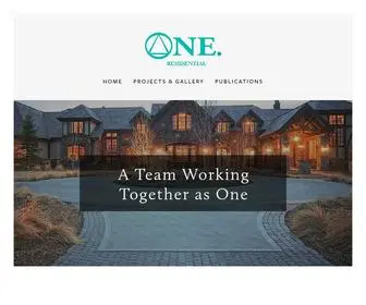 Oneresidentialbuilders.com(ONE Residential) Screenshot