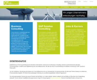 Oneresource.com(Business Consulting) Screenshot