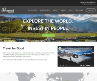 Oneseedexpeditions.com(Group and private trips around the world. Join a mountain trek or multi) Screenshot