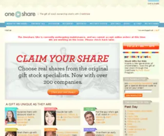 Oneshare.com(Buy One Real Share of Stock) Screenshot