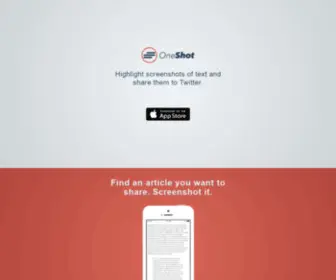 Oneshot.link(For sharing iOS screenshots) Screenshot