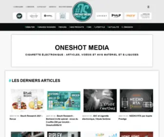 Oneshotmedia.fr(Oneshot Media rassemble tout ce que vous devez savoir sur la cigarette électronique) Screenshot
