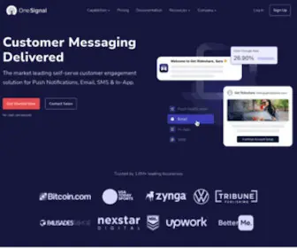 Onesignal.com(Push Notification Software to Improve Customer Engagement) Screenshot