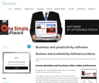 Onesimplesoftware.com(Business and productivity software simple productive) Screenshot