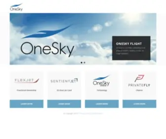 Onesky.com(A private investment firm whose sole focus is private business aviation) Screenshot
