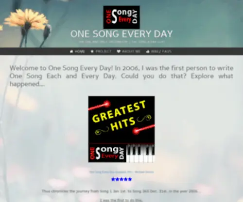 Onesongeveryday.com(One Song Every Day One Song A Day Guy One Song Each Day Song Song Writing Composition Singing Songwriting Recording song a day guy 1song) Screenshot