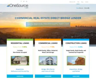 Onesourcebypcs.com(Commercial Real Estate Direct Bridge Lender) Screenshot