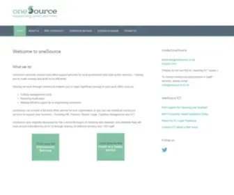 Onesource.co.uk(What we do oneSource) Screenshot