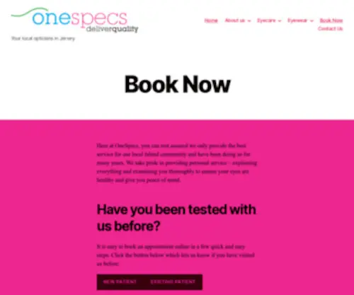 Onespecs.co.uk(#1 in Jersey for specs) Screenshot