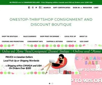 Onestop-Thriftshop.com(Discount Boutique and Consigment Thrift Store) Screenshot