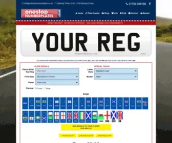 Onestopnumberplates.co.uk(Replacement Number Plates Online) Screenshot