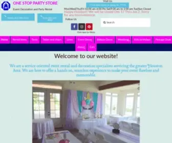 Onestoppartystore.com(ONE STOP PARTY STORE) Screenshot