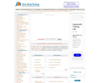 Onestoptesting.com(Software Testing Information) Screenshot