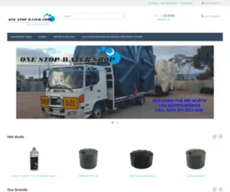 Onestopwatershop.com.au(One Stop Water Shop) Screenshot