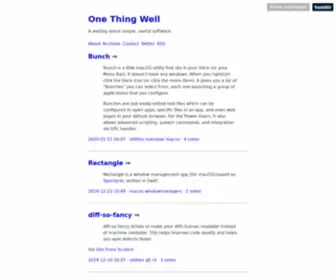 Onethingwell.org(One Thing Well) Screenshot