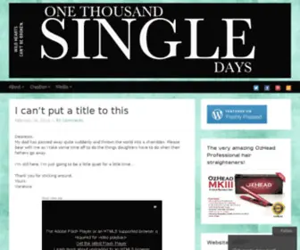 Onethousandsingledays.com(Onethousandsingledays) Screenshot