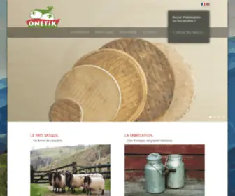 Onetik.com(Spécialiste des fromages du Pays Basque) Screenshot