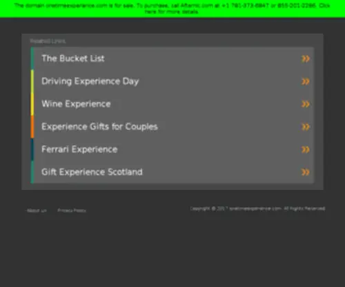 Onetimeexperience.com(Onetimeexperience) Screenshot
