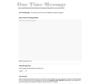 Onetimemessage.com(Onetimemessage) Screenshot