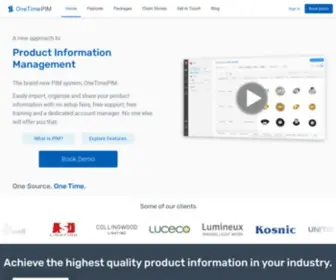 Onetimepim.com(Product Information Management Software (PIM)) Screenshot