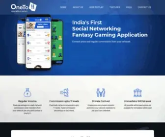 Oneto11.com(India's first social Networking fantasy gaming Mobile Application) Screenshot