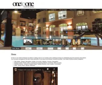 Onetoonehotels.com(One to One hotels & resorts) Screenshot