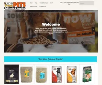 Onetwopets.com(Pet foods and Supplies) Screenshot