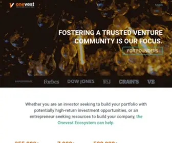 Onevest.com(Startup Investing & Entrepreneur Communities) Screenshot