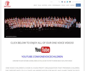 Onevoicechildrenschoir.com(One Voice Children's Choir) Screenshot