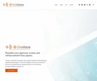 Onevoicedata.com(Saving Health Practitioners Money and Time) Screenshot