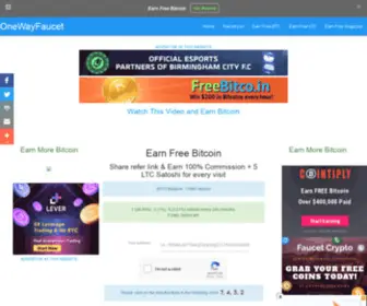 Onewayfaucet.us(OneWayFaucet ( A Perfect Crypto Website )) Screenshot