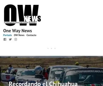 Onewaynews.com.mx(Publicamos noticias sobre ruedas) Screenshot