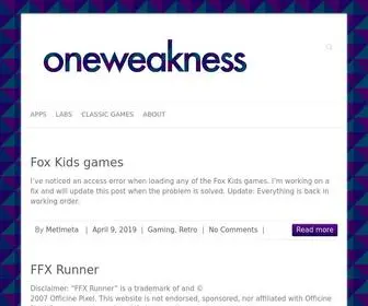 Oneweakness.com(Oneweakness) Screenshot
