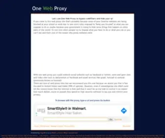Onewebproxy.com(One Web Proxy) Screenshot
