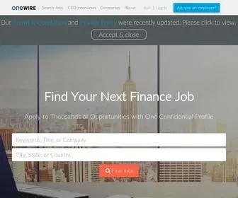 Onewire.com(Finance Jobs) Screenshot