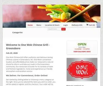 Onewokgreensboronc.com(Order Chinese online from One Wok Chinese Grill) Screenshot