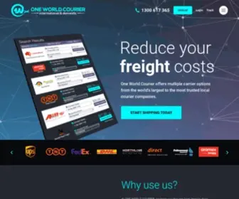 OneWorldcourier.com.au(One World Courier) Screenshot