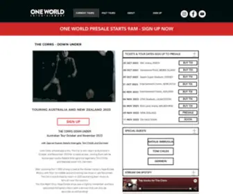 Oneworldentertainment.com.au(One world entertainment) Screenshot