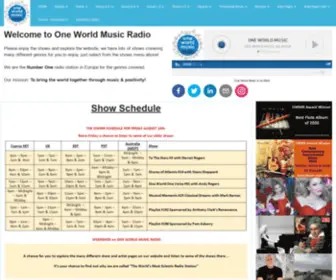 OneWorldmusicradio.com(One World Music Radio) Screenshot