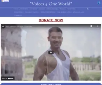 OneWorldoursong.com(Voices 4 One World Covid 19 donation to any of our four charity partners) Screenshot