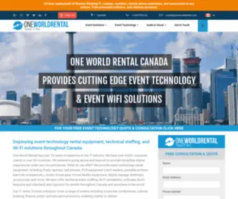 OneWorldrental.ca(Event Technology & IT Rental Toronto) Screenshot