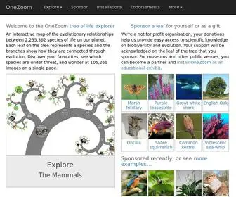 Onezoom.org(OneZoom Tree of Life Explorer) Screenshot
